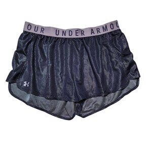 Under Armour Womens Loose Fit Heatgear Shorts‎ XL Purple Mesh Lightweight Active